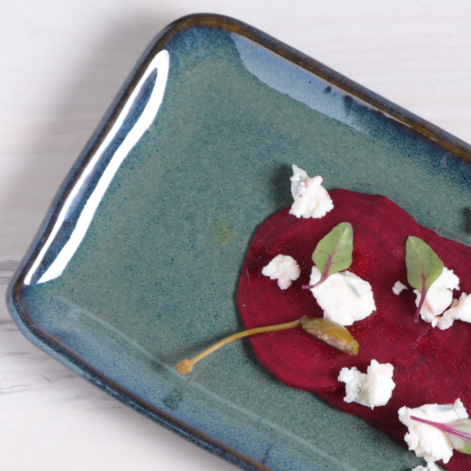 Conjunto com 4 Travessas Retangular Média Orgânico Oceano 33x13cm - Imagem 5