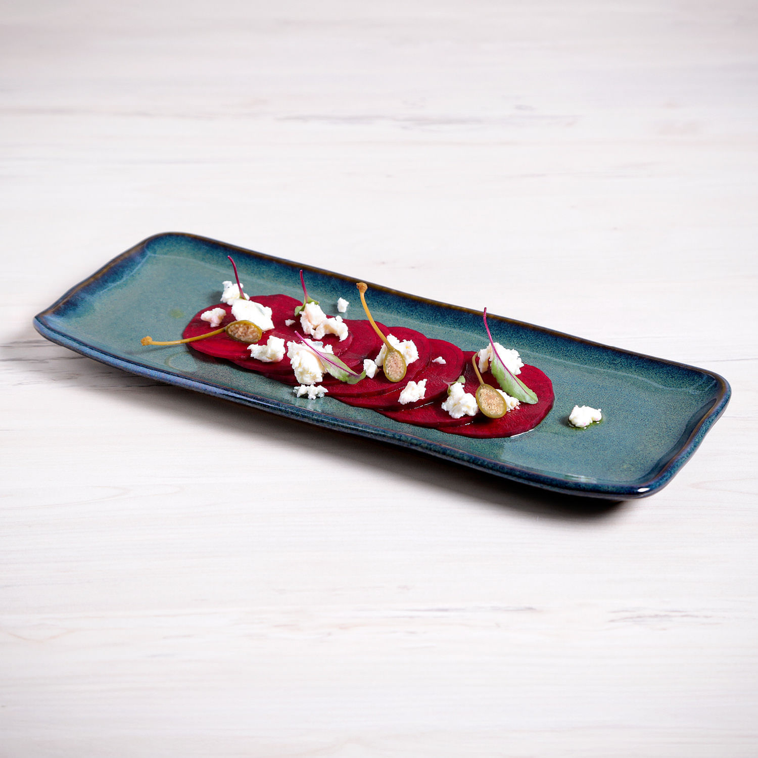 Conjunto com 4 Travessas Retangular Média Orgânico Oceano 33x13cm - Imagem 2