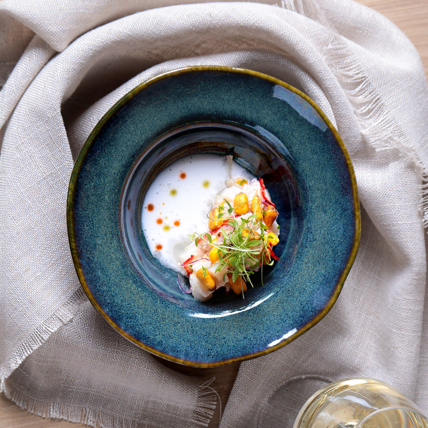 Conjunto com 4 Pratos de Entrada/Sobremesa Orgânico Oceano Ø19x5,5cm 250ml - Imagem 3