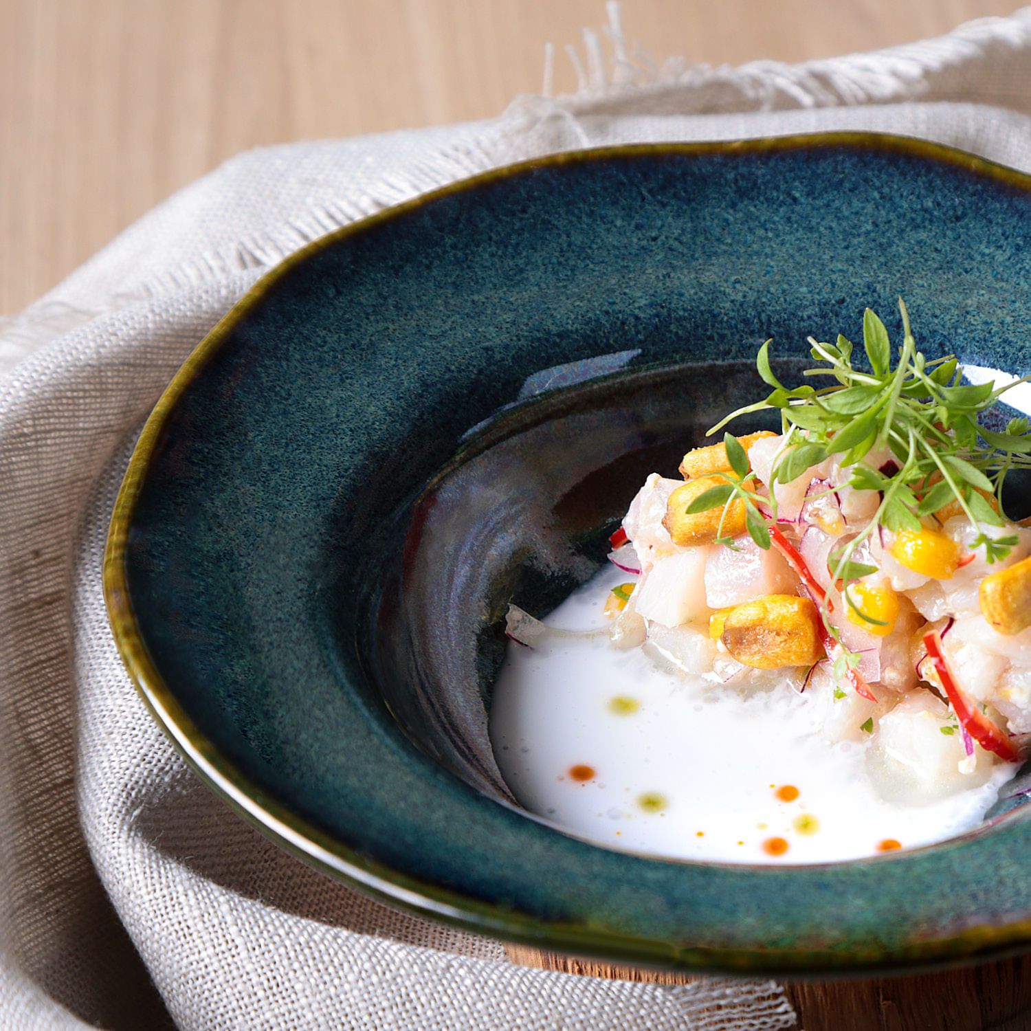 Conjunto com 4 Pratos de Entrada/Sobremesa Orgânico Oceano Ø19x5,5cm 250ml - Imagem 5