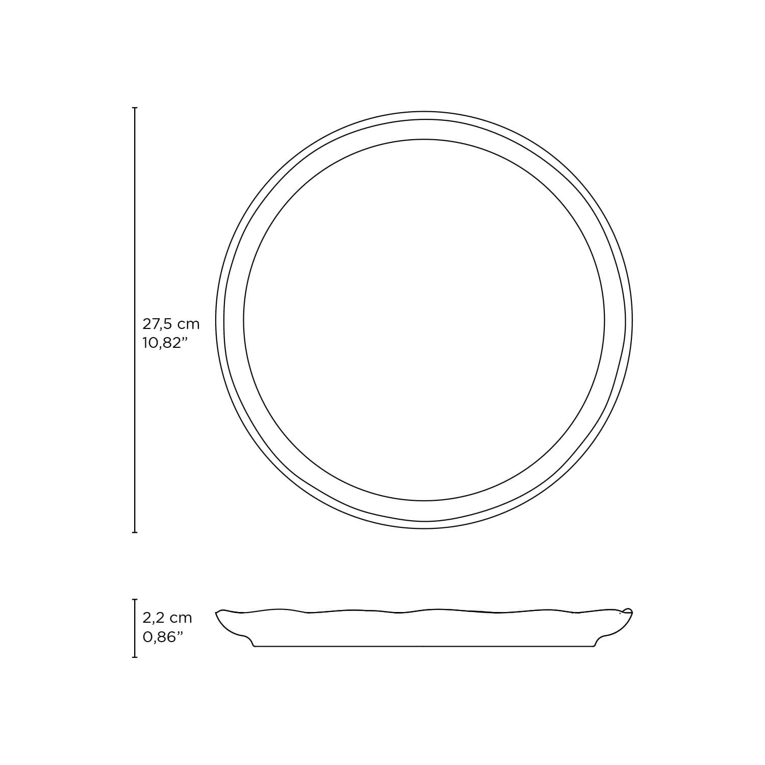 Conjunto com 6 Pratos Raso Linhas Echo Ø27,5cm - Imagem 7