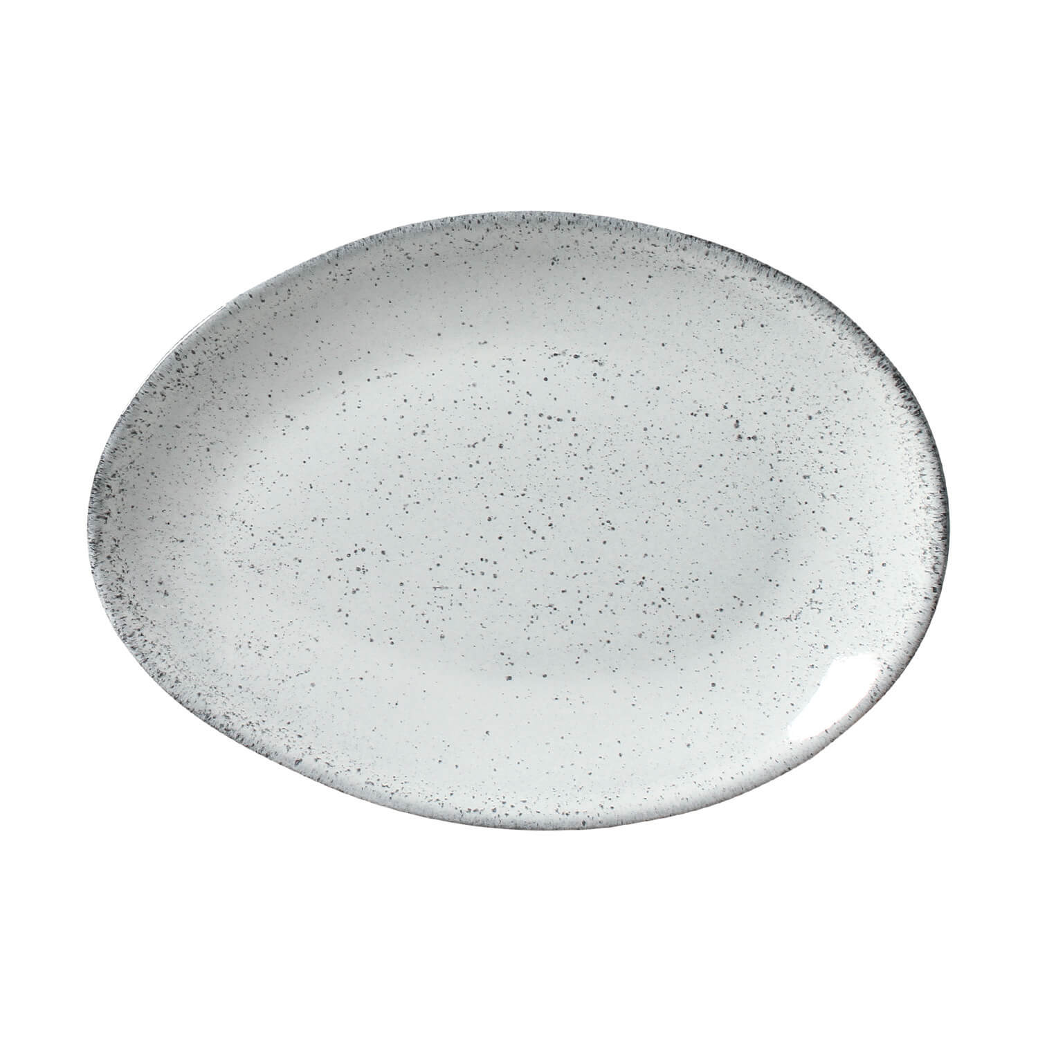 Conjunto com 6 Pratos de Sobremesa Oval Orgânico Echo 22,5x16,5x2,5cm