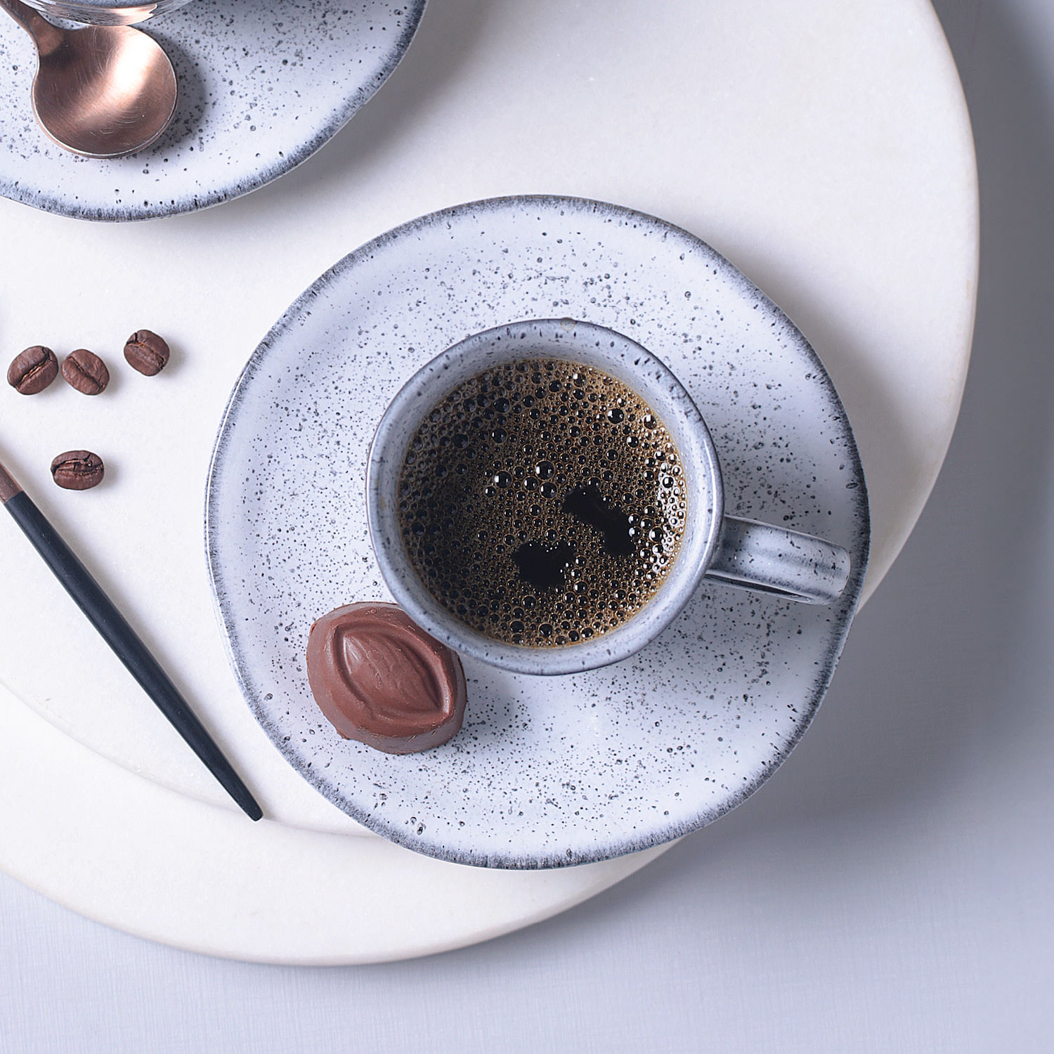 Conjunto com 6 Xícaras de Café com Pires Orgânico Echo 120ml - Imagem 3