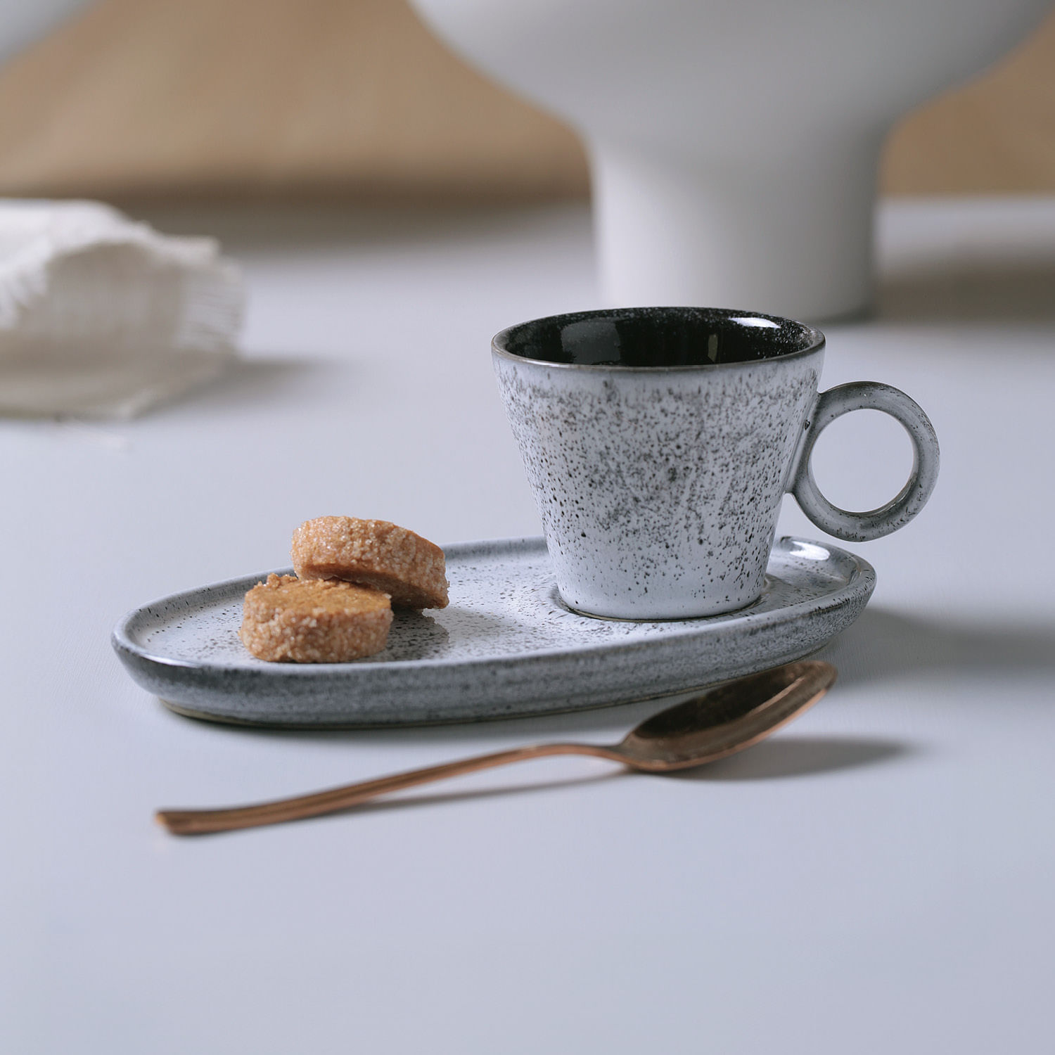 Conjunto com 6 Xícaras de Café Neo com Pires Oval Echo 110ml - Imagem 4