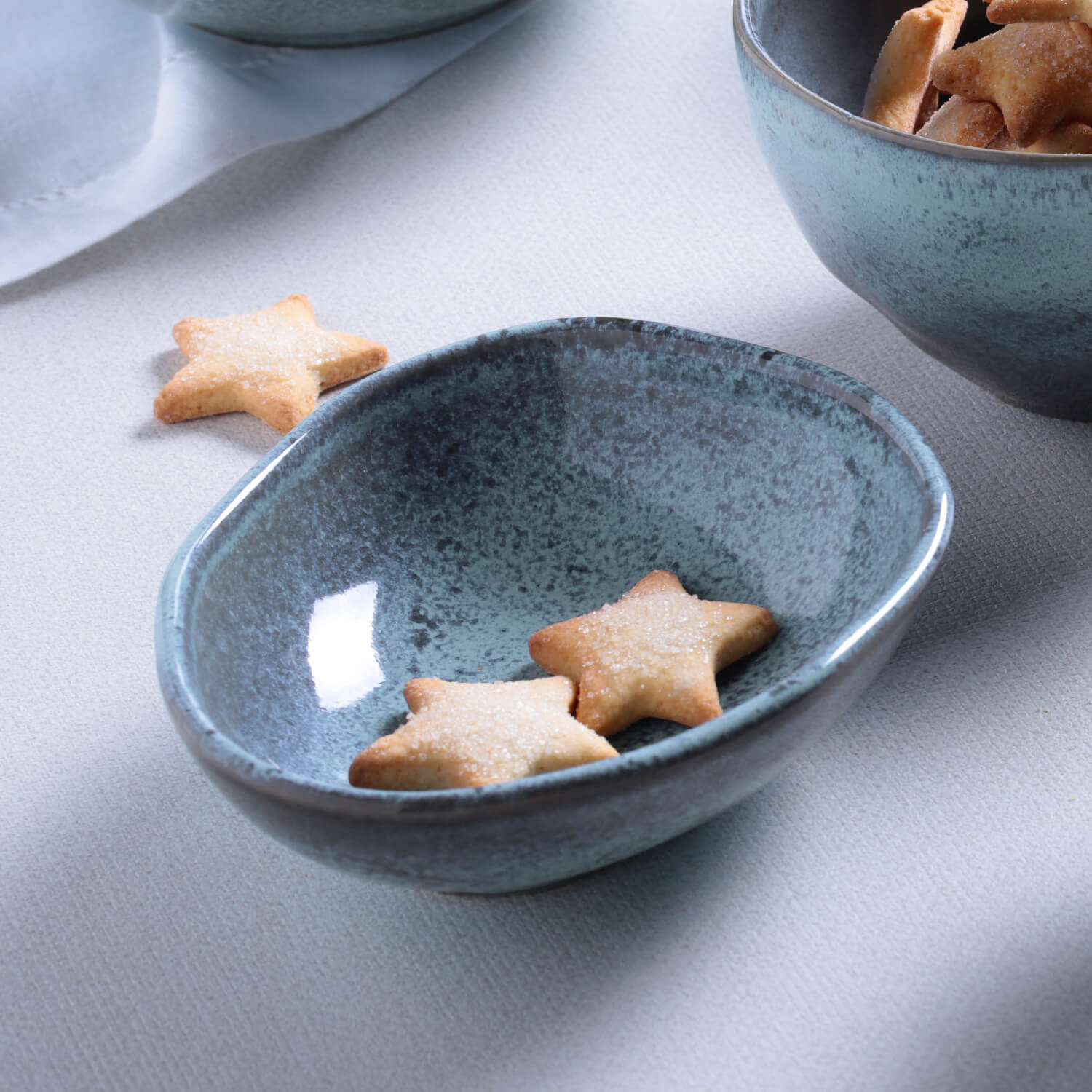 Conjunto com 6 Cumbucas Oval Orgânico Breeze 14,5x12x4,9cm 265ml - Imagem 2