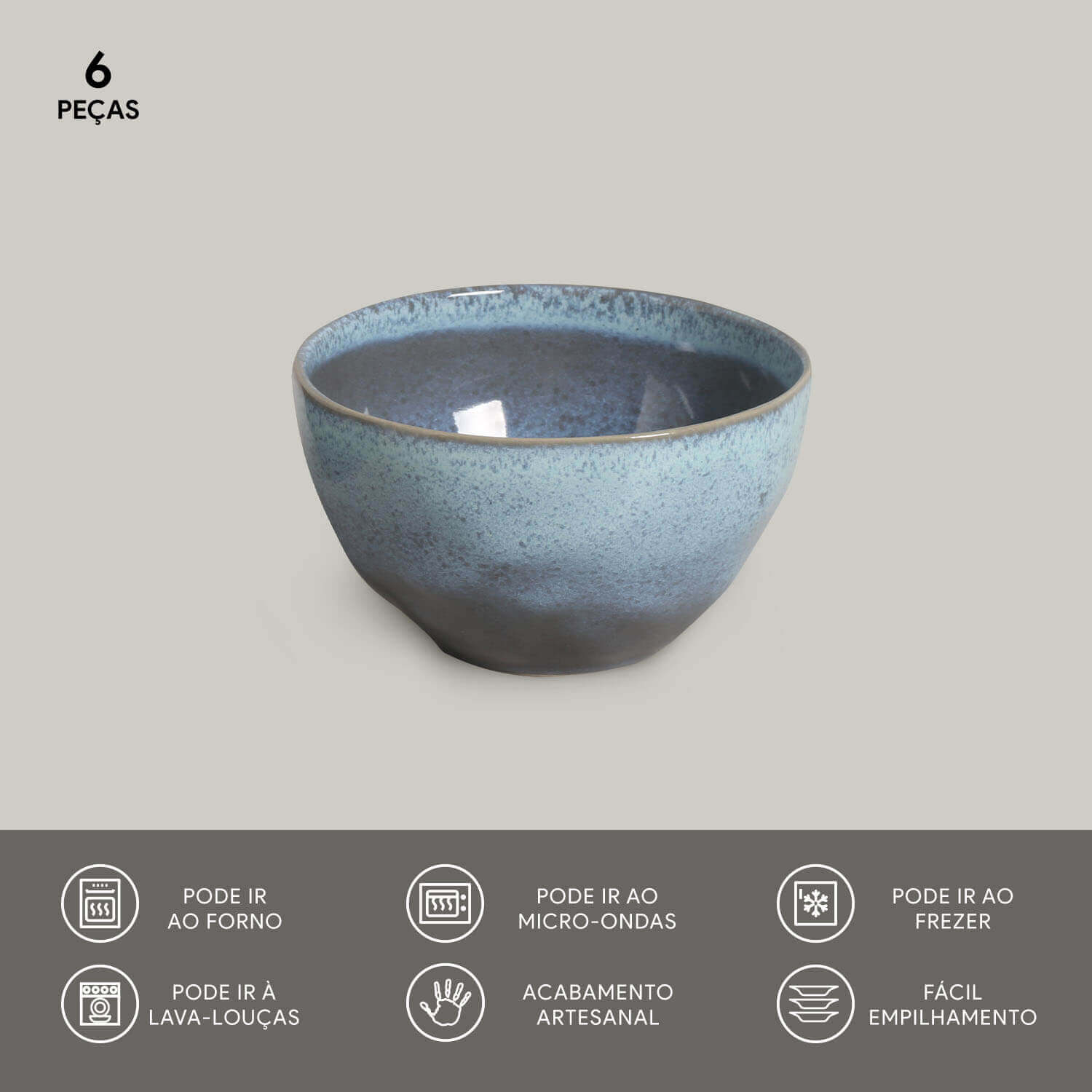 Conjunto com 6 Bowl Orgânico Breeze 558ml - Imagem 4
