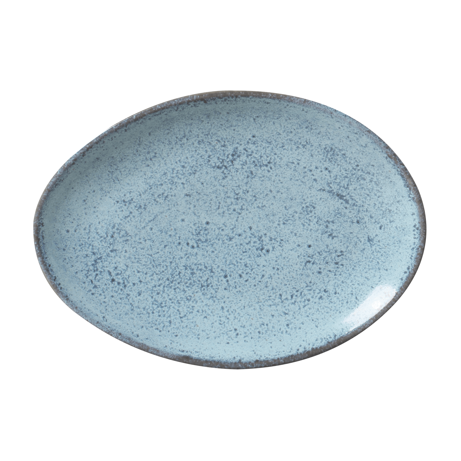 Conjunto com 6 Pratos de Sobremesa Oval Orgânico Breeze 22,5x16,5x2,5cm