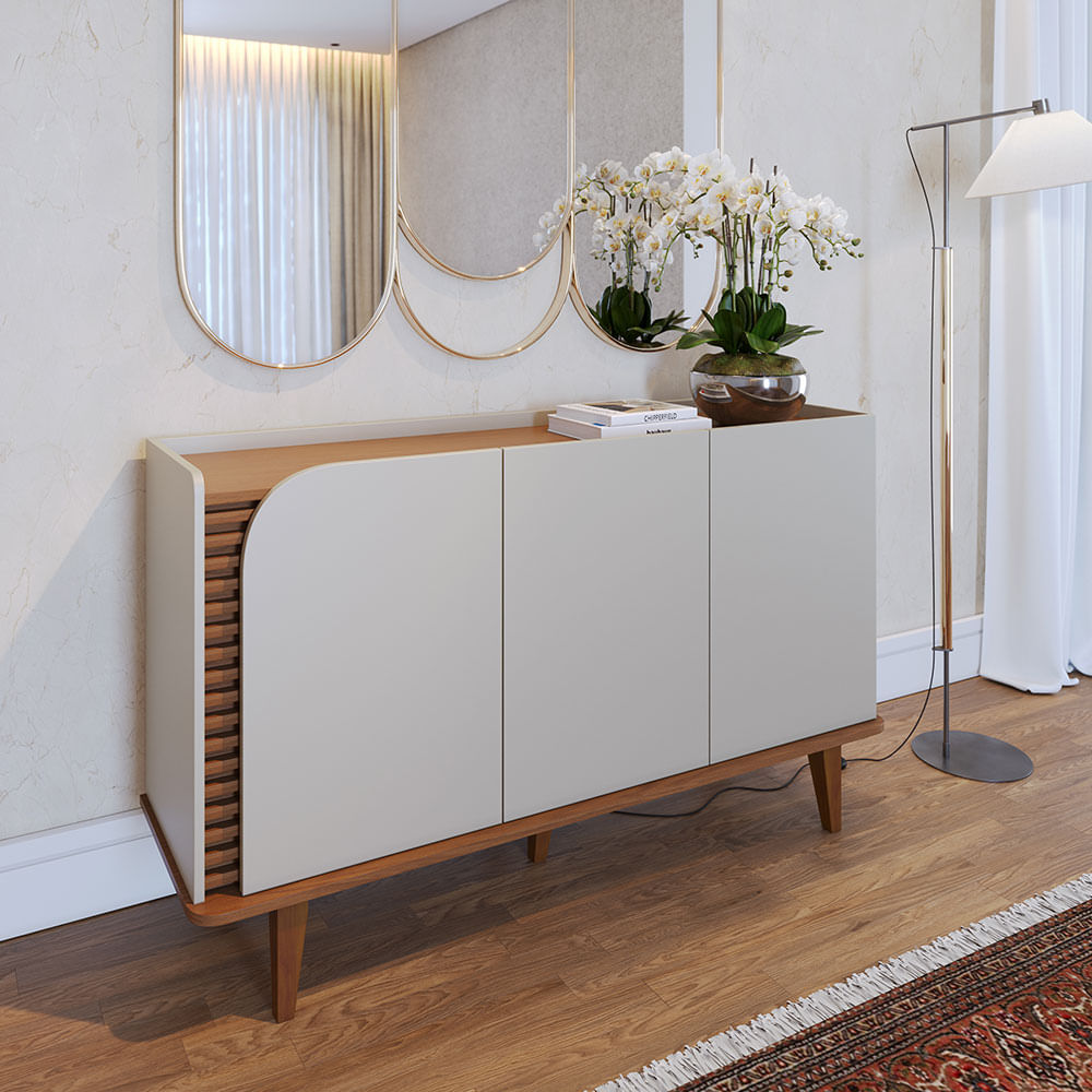 Buffet Jurere Off White e Freijó 1,36m - Imagem 6