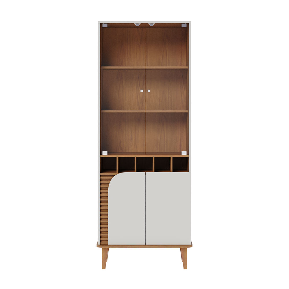 Cristaleira Jurere Off White e Freijó - Imagem 2