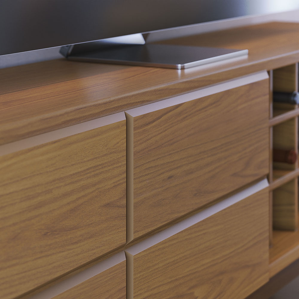 Rack Noronha com 2 Portas Freijó 1,80m - Imagem 4