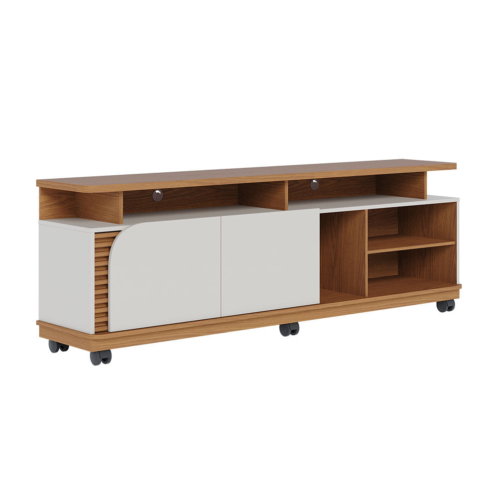 Rack Jurere com 2 Portas Freijó e Off White 1,80m