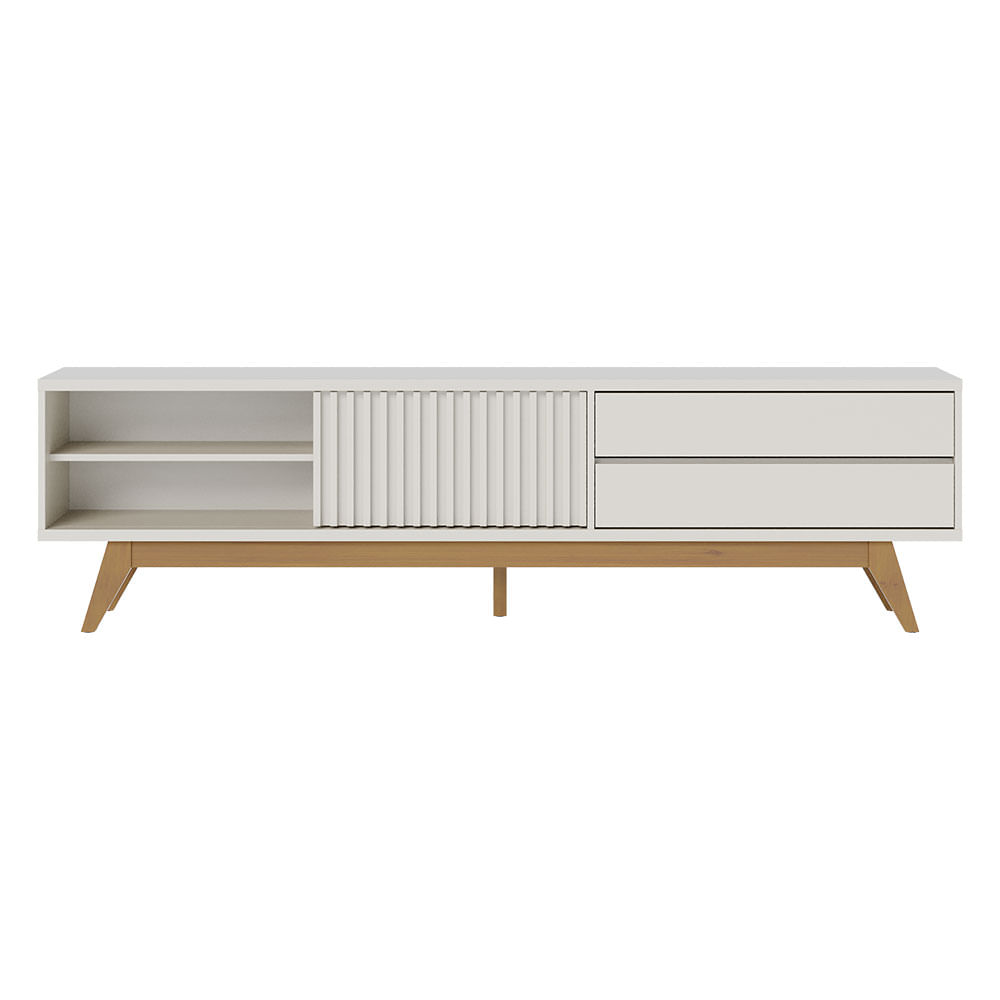 Rack Veneza com 2 Gavetas Off White 2,00m - Imagem 2