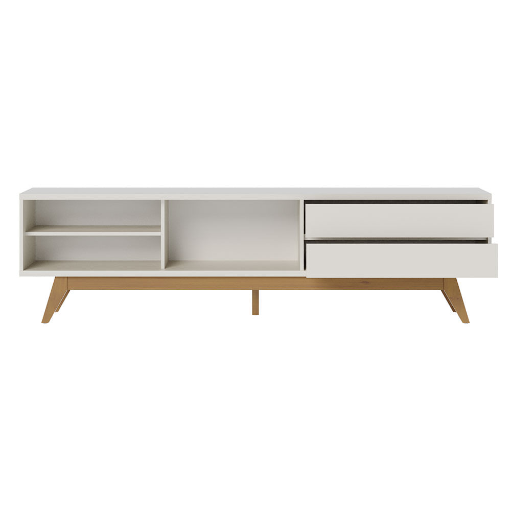 Rack Veneza com 2 Gavetas Off White 2,00m - Imagem 3