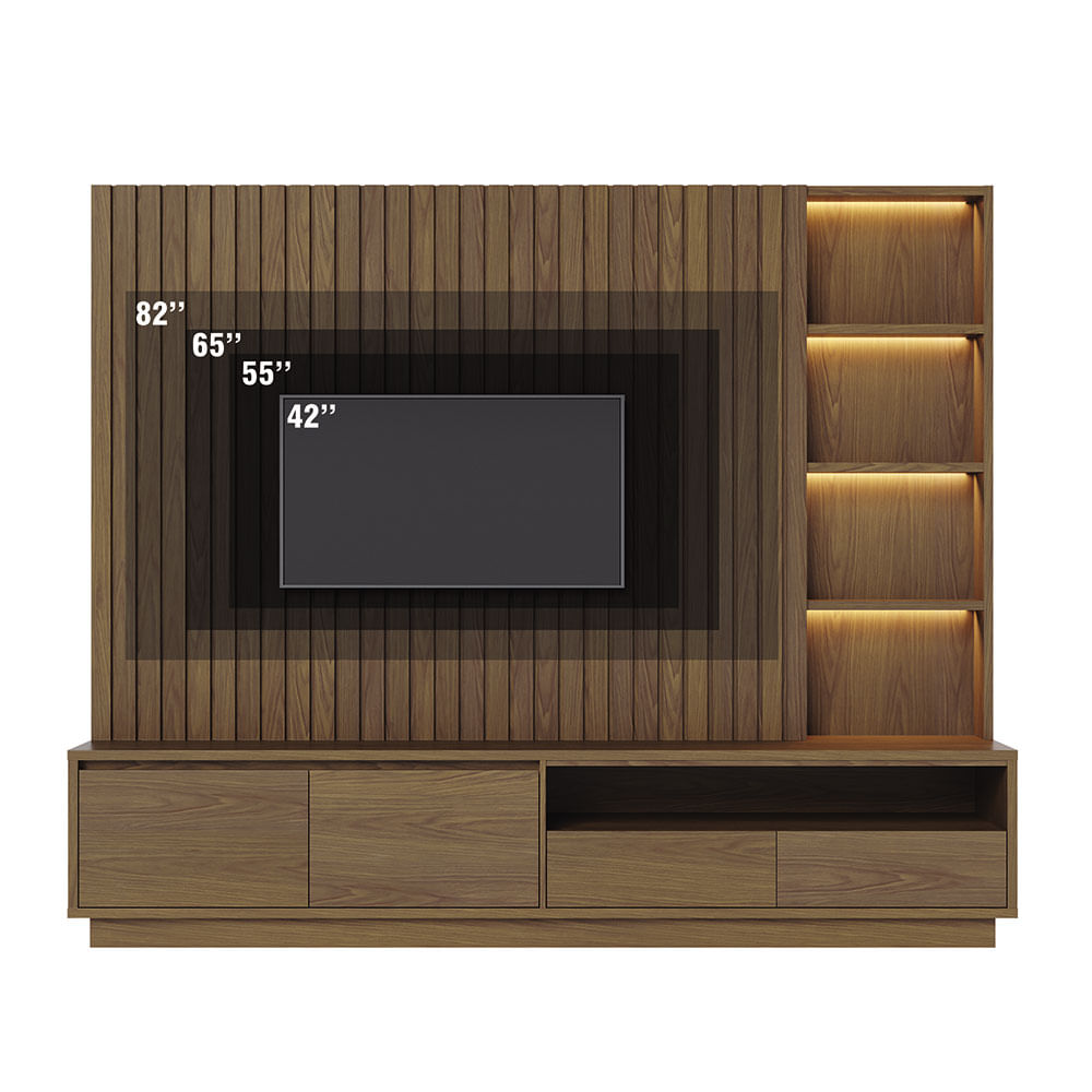 Estante Cancun Amêndoa 2,40m - Imagem 4