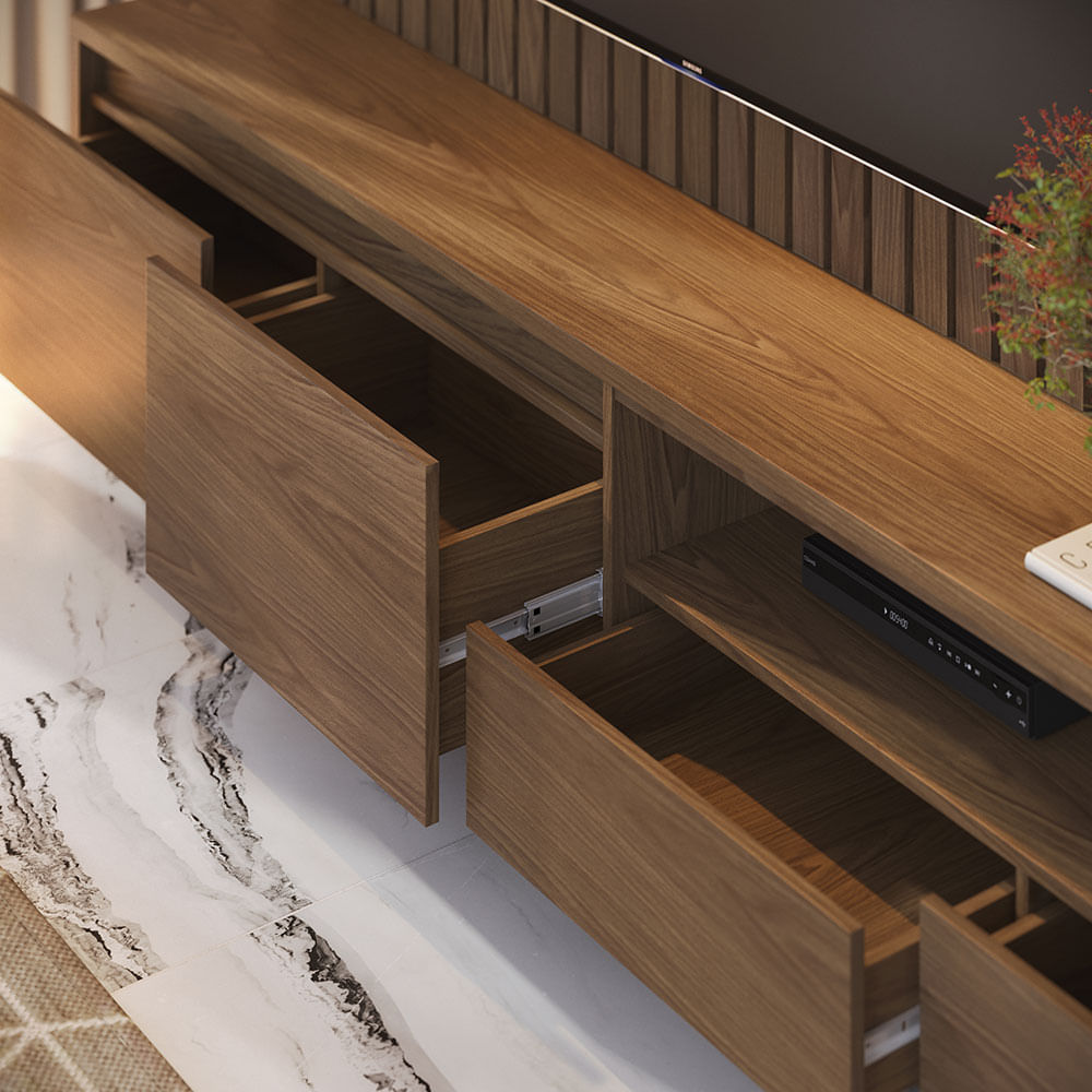 Estante Cancun Amêndoa 2,40m - Imagem 5