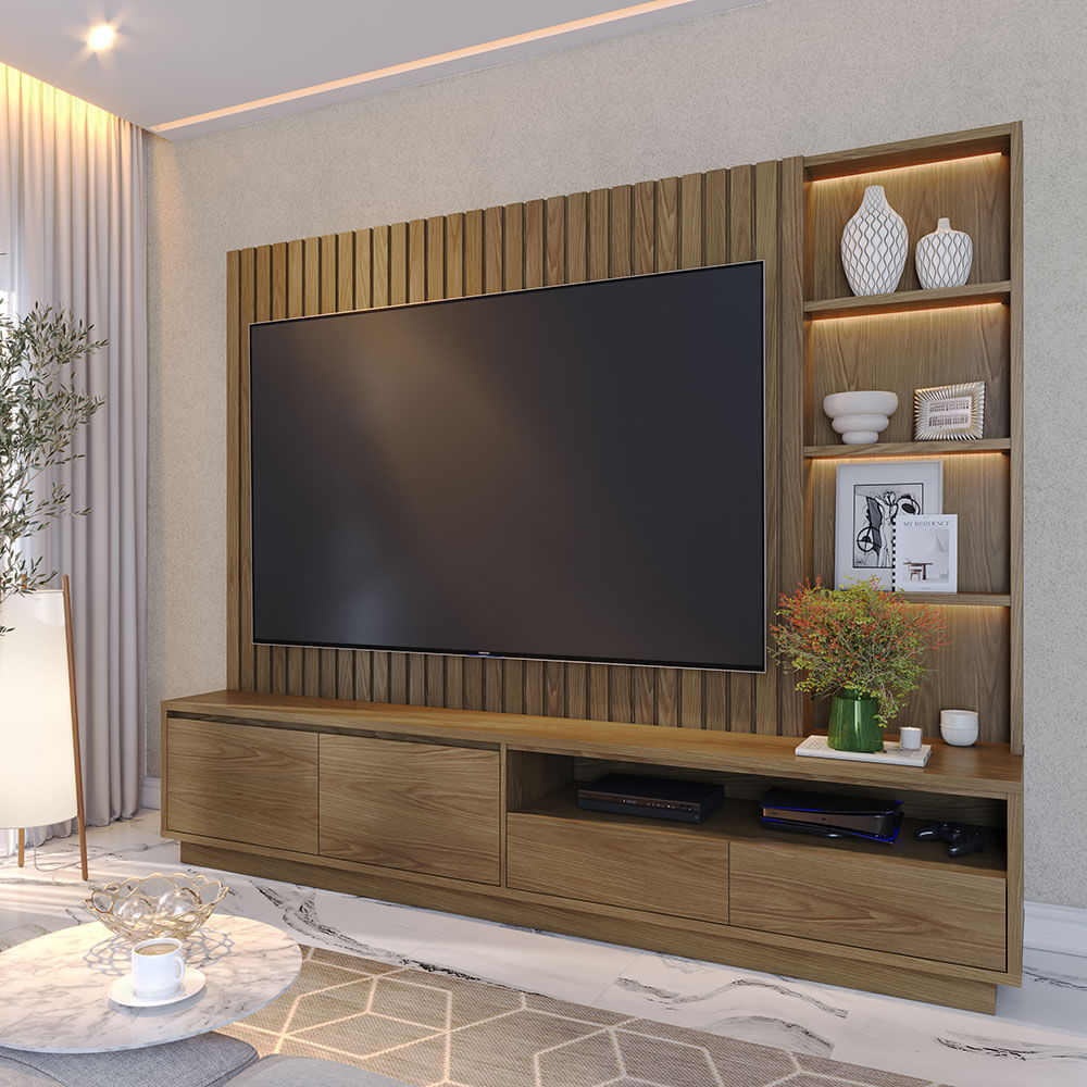 Estante Cancun Amêndoa 2,40m - Imagem 7