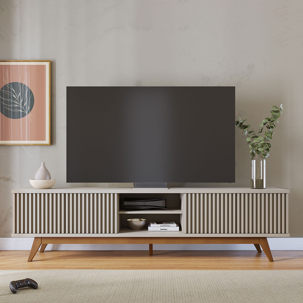 Rack Fortaleza com 4 Portas Off White - Imagem 5