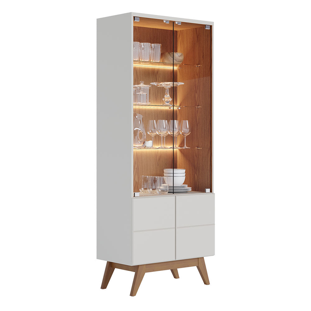 Cristaleira Noronha Off White e Freijó