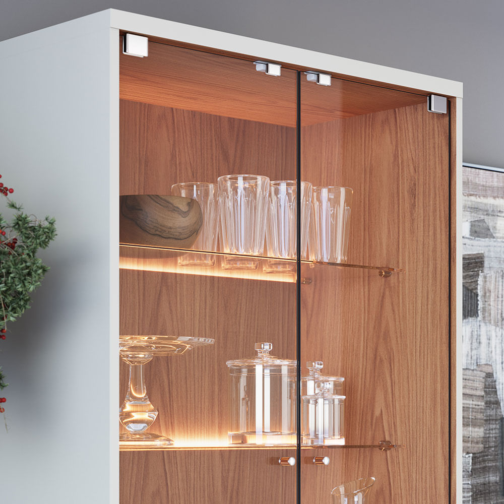 Cristaleira Noronha Off White e Freijó - Imagem 4