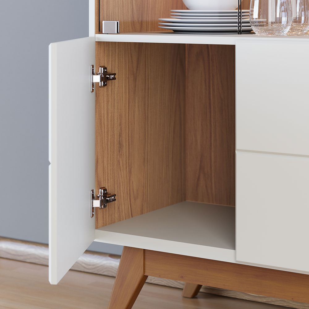 Cristaleira Noronha Off White e Freijó - Imagem 5