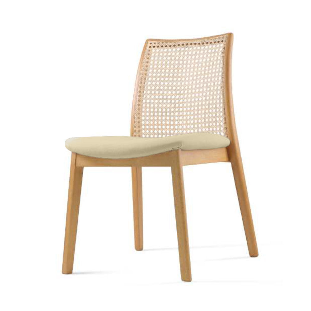 Cadeira Prosa Tela Cru Base Mel