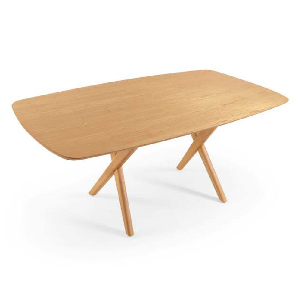 Mesa de Jantar Premium 1,60m Madeira Maciça Mel Cinamomo Design Orgânico