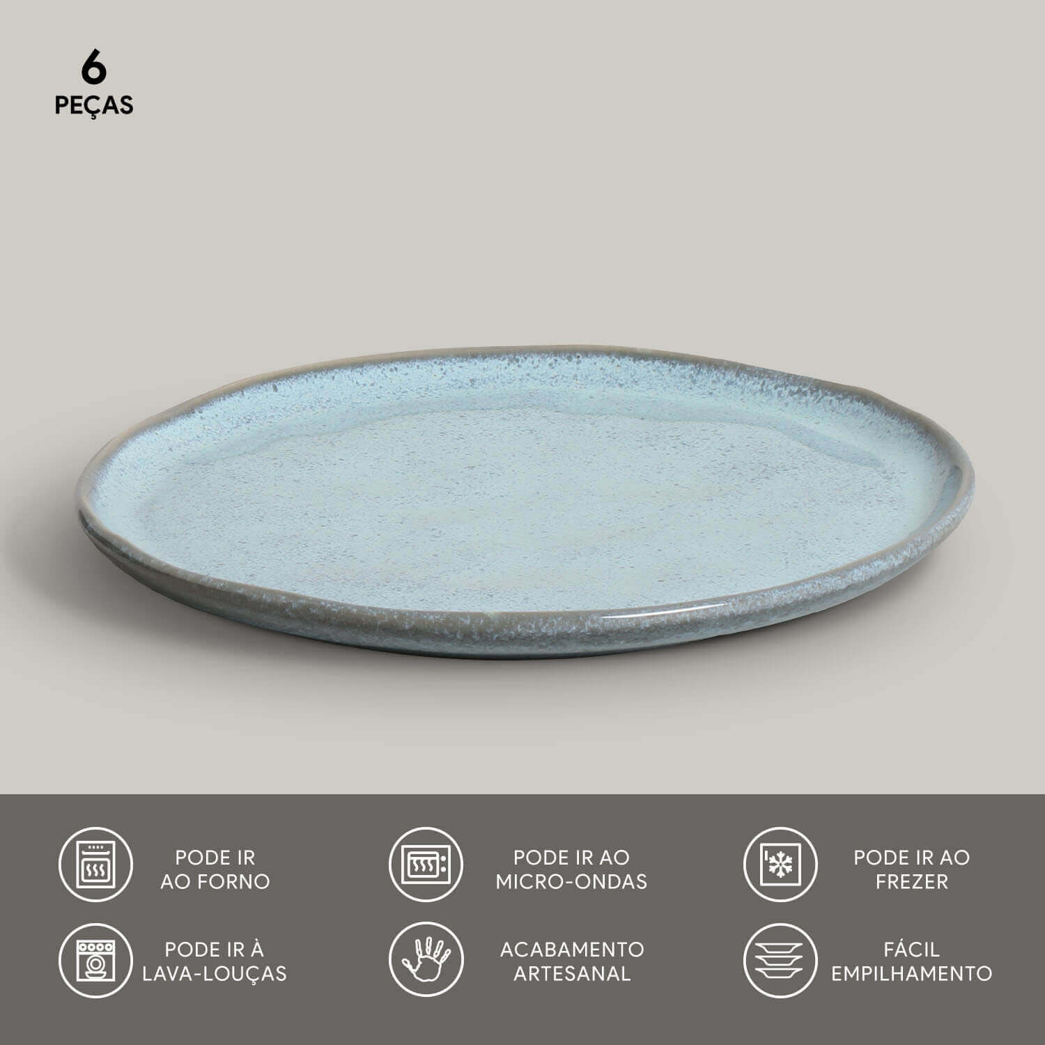 Conjunto com 6 Pratos de Sobremesa Bio Breeze Ø21,5cm - Imagem 3