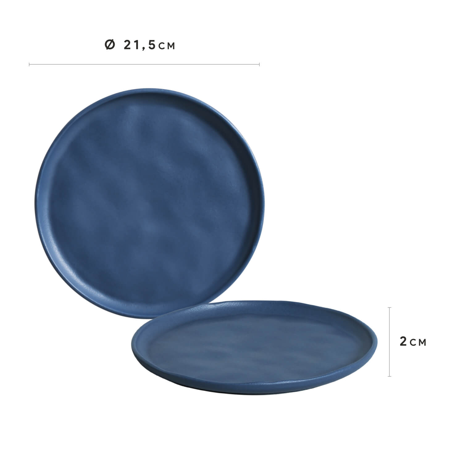 Conjunto com 6 Pratos de Sobremesa Bio Stoneware Boreal Ø21,5cm - Imagem 2