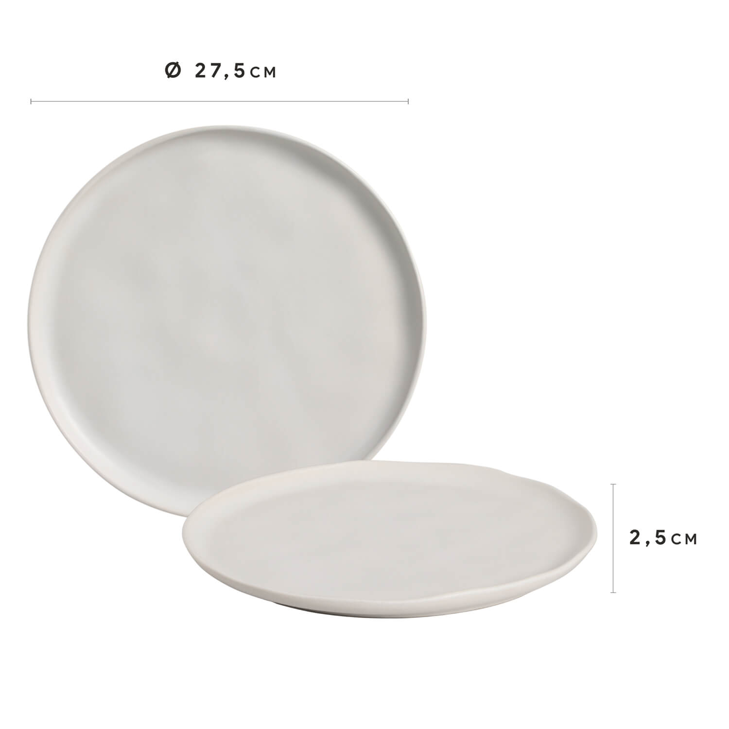 Conjunto com 6 Pratos Raso Bio Stoneware Vit Ø27,5cm - Imagem 2