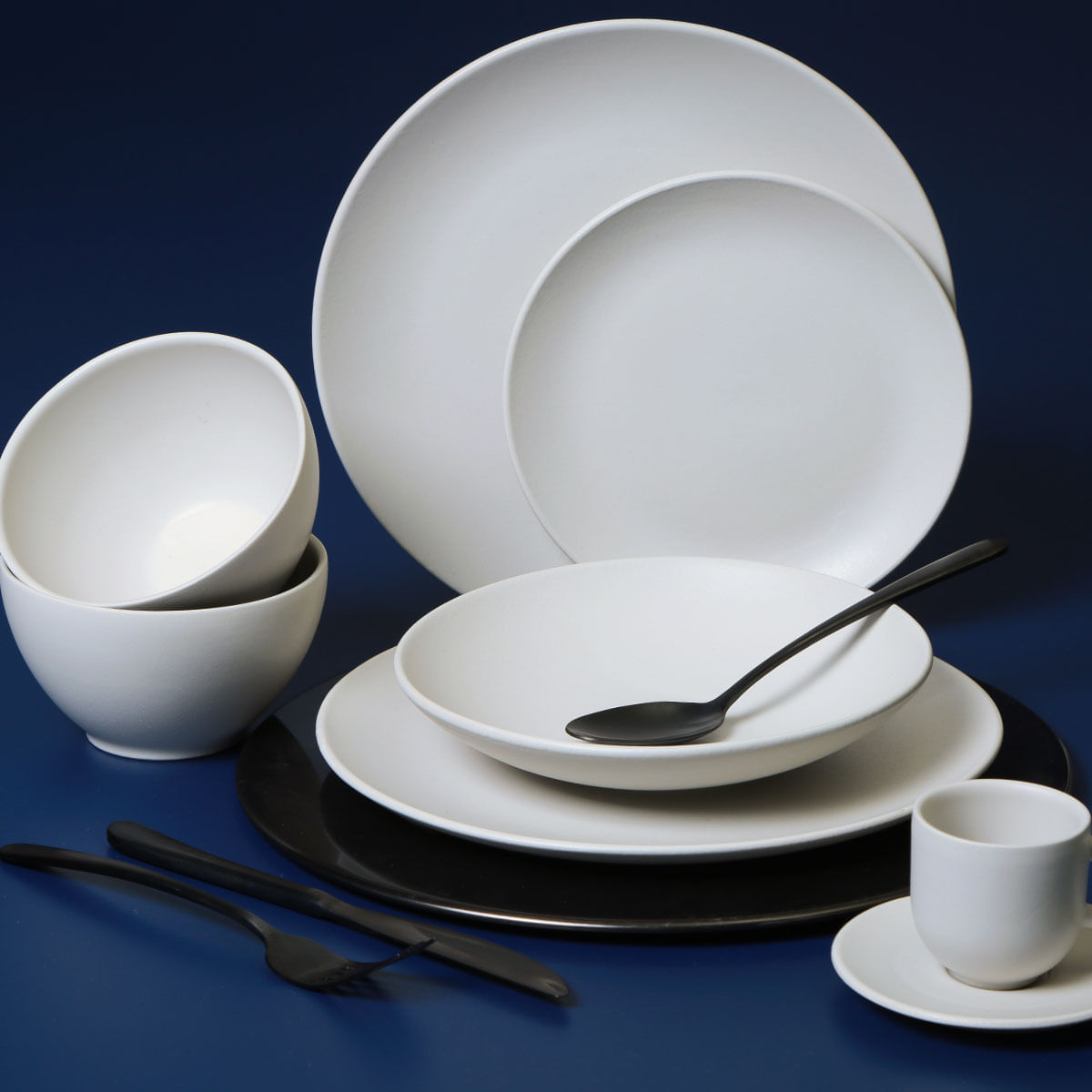 Conjunto com 6 Xícaras de Café com Pires Coup Stoneware Vit 97ml - Imagem 6