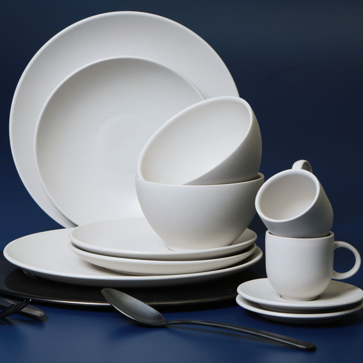 Conjunto com 6 Xícaras de Café com Pires Coup Stoneware Vit 97ml - Imagem 7