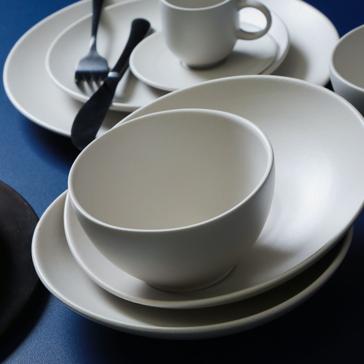 Conjunto com 6 Xícaras de Café com Pires Coup Stoneware Vit 97ml - Imagem 5