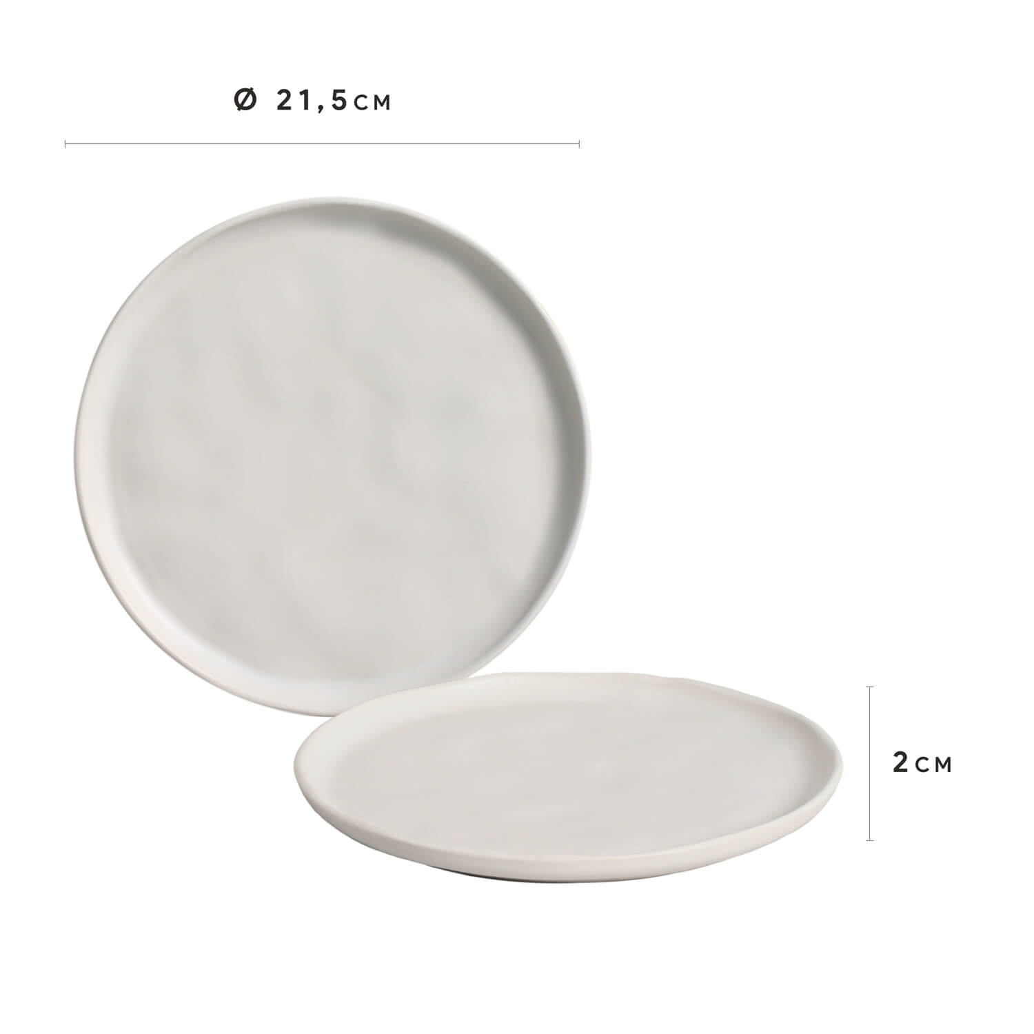 Conjunto com 6 Pratos de Sobremesa Bio Stoneware Vit Ø21,5cm - Imagem 2