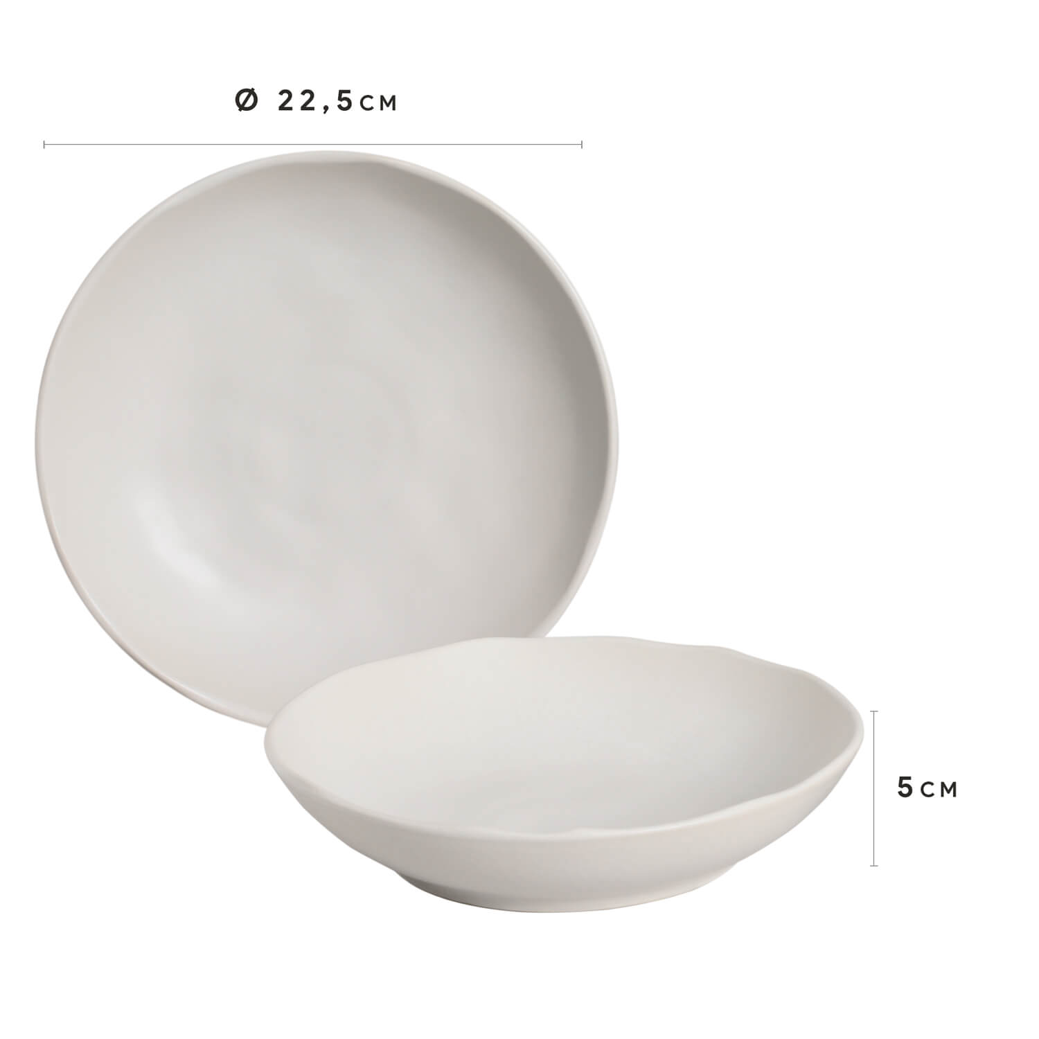 Conjunto com 6 Pratos Fundo Bio Stoneware Vit Ø22,5cm 830ml - Imagem 2