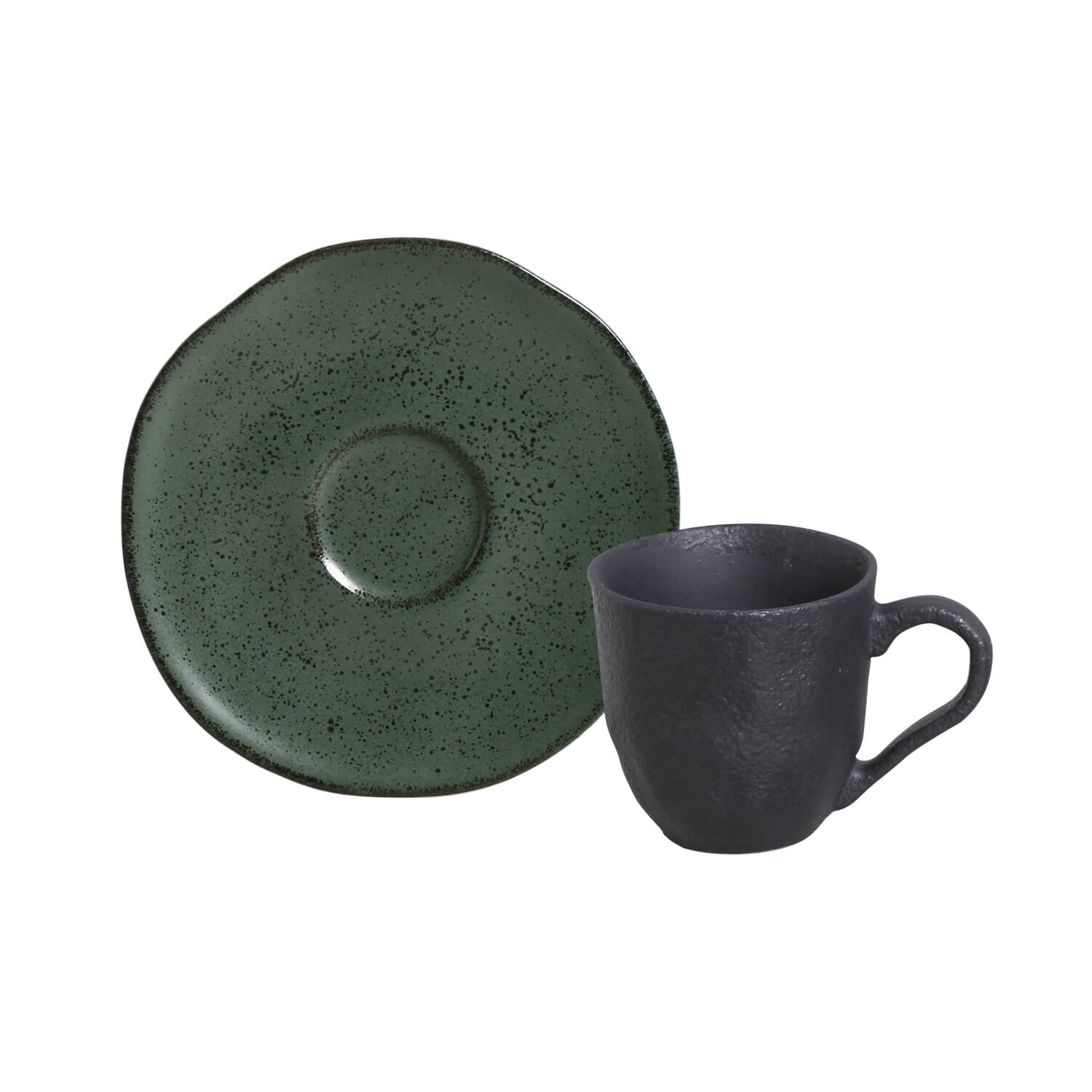 Conjunto com 6 Xícaras de Café com Pires Orgânico Arauco 120ml