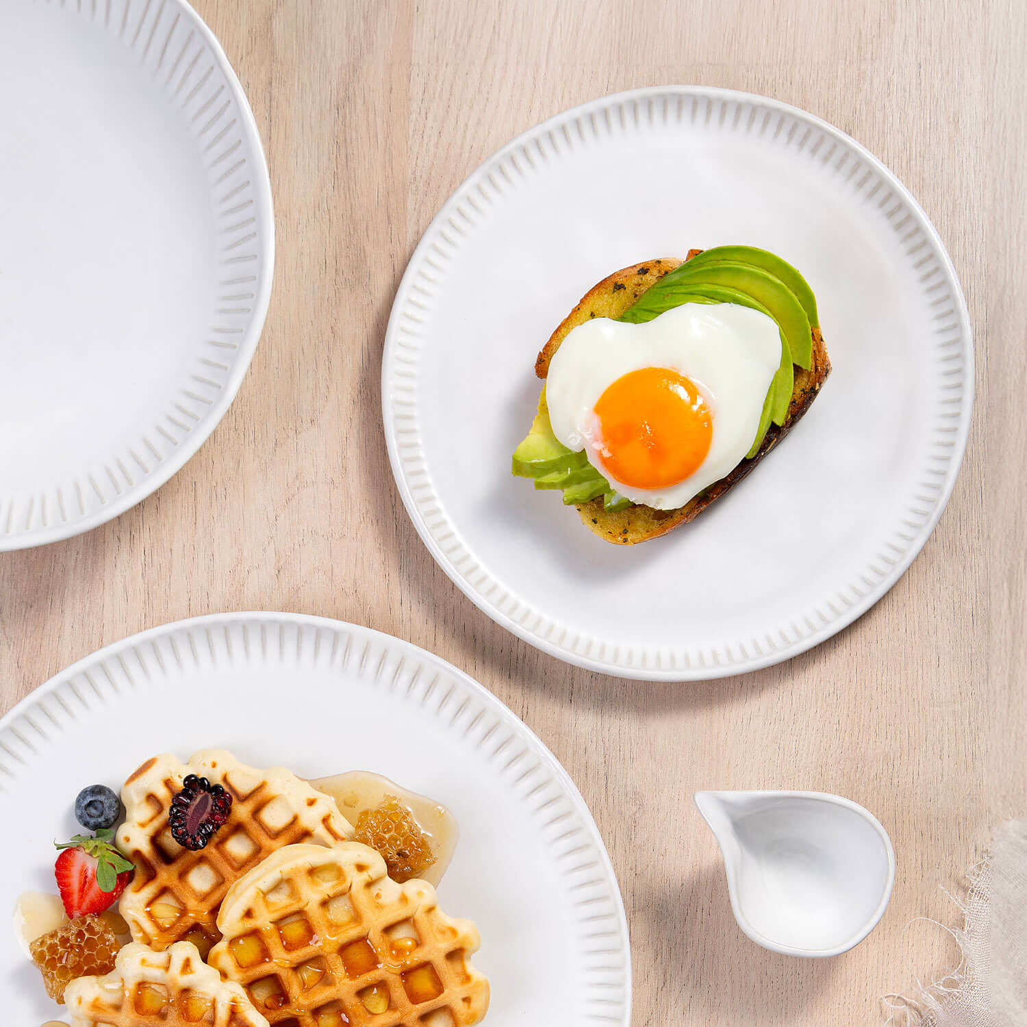 Conjunto com 6 Pratos de Sobremesa Linhas New White Ø21,5cm - Imagem 3