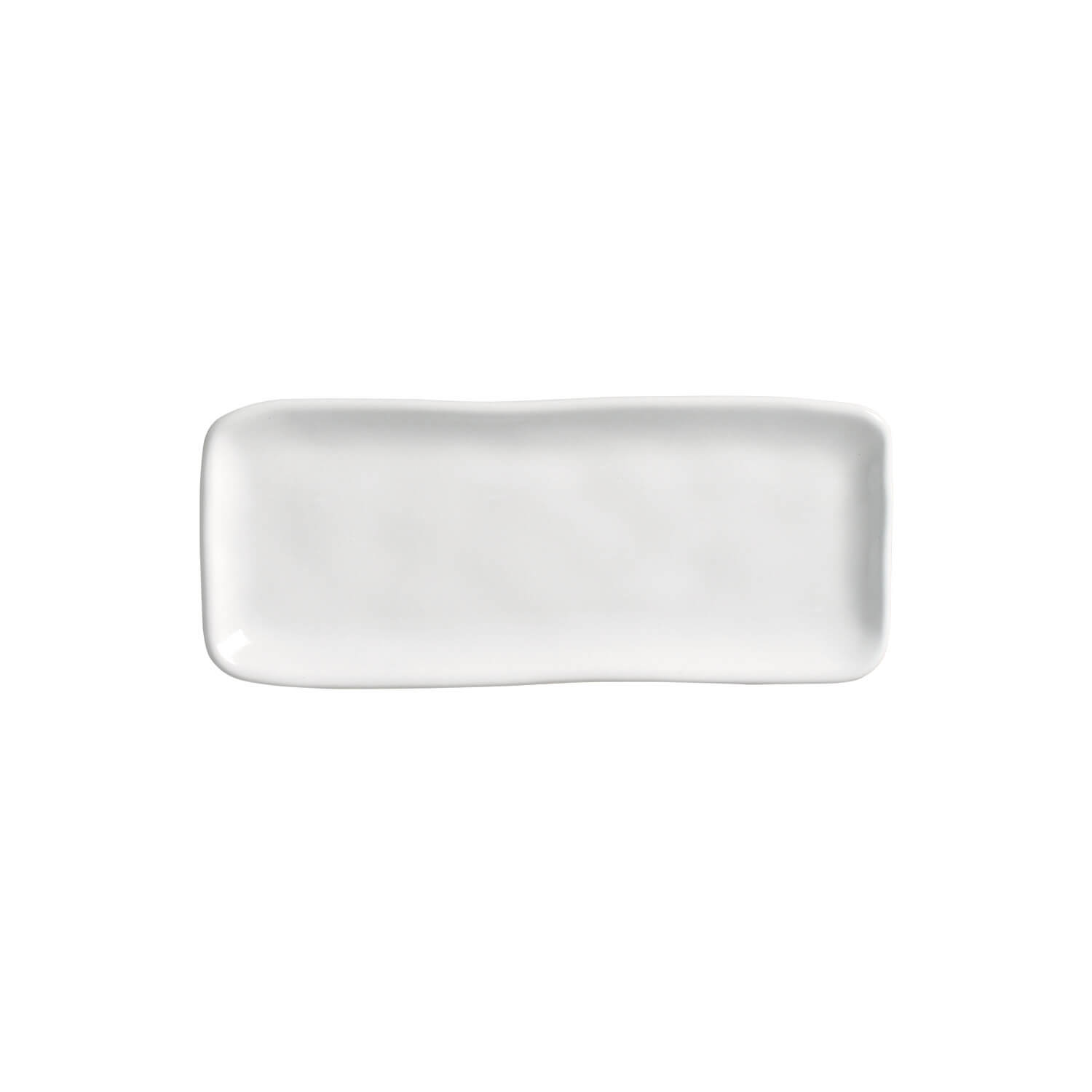Conjunto com 4 Travessas Retangular Pequena Orgânico New White 22x9,5cm