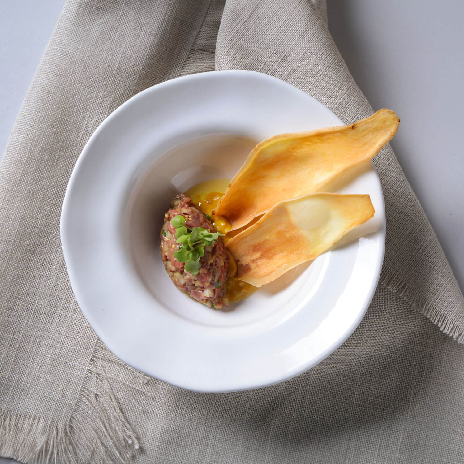 Conjunto com 4 Pratos de Entrada/Sobremesa Orgânico New White 19x5,5cm 250ml - Imagem 3