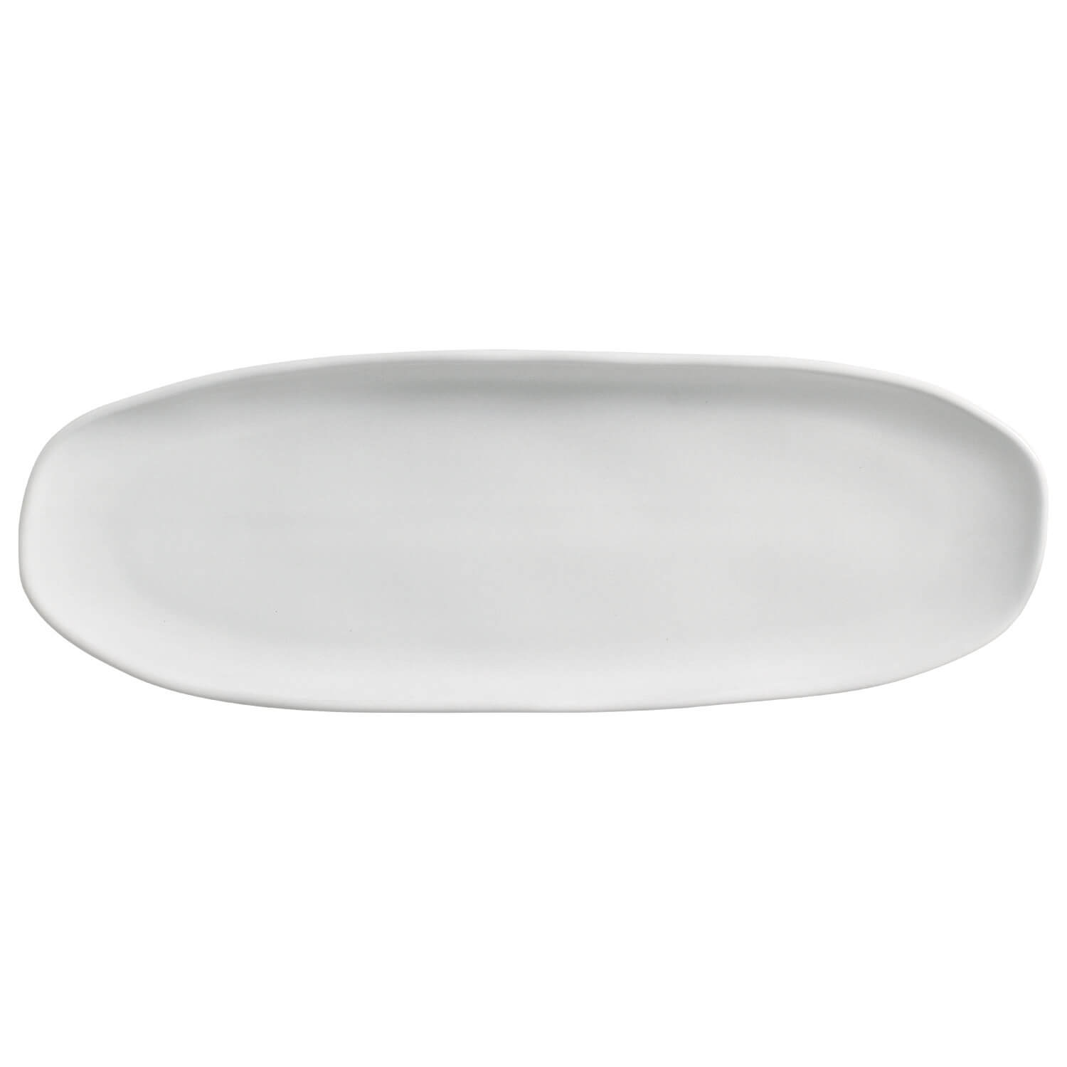 Conjunto com 4 Travessas Oval Rasa Grande Orgânico New White 36x13cm