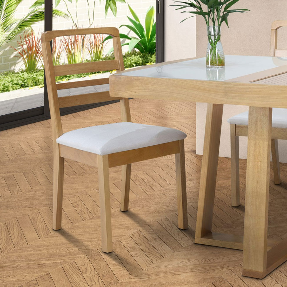 Cadeira Leblon com Assento em Linho Off White - Imagem 2