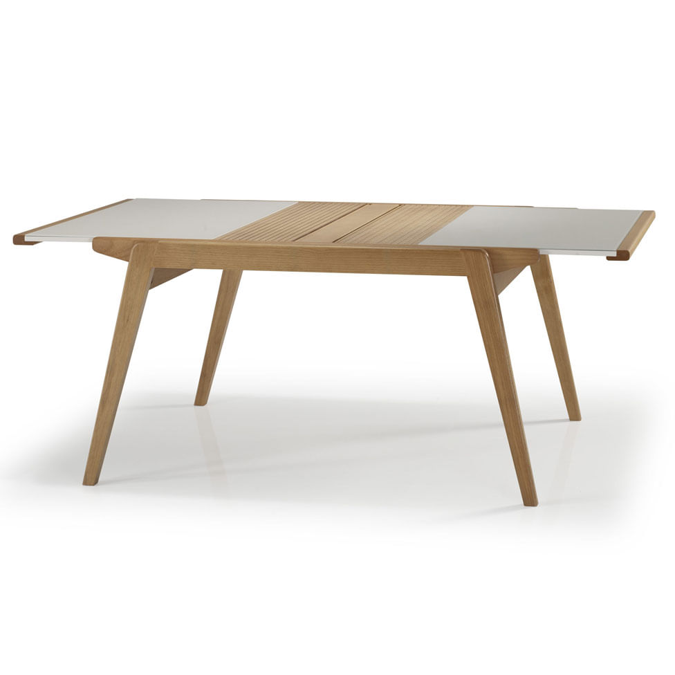 Mesa de Jantar Elástica Embaú Extensiva Amêndoa e Fendi 1,40m