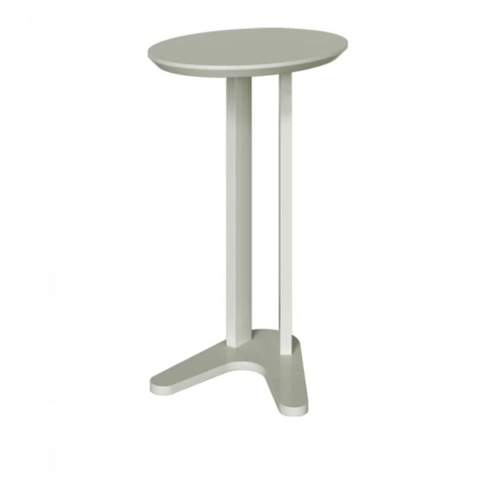 Mesa Auxiliar Lateral Oval Off White 60cm