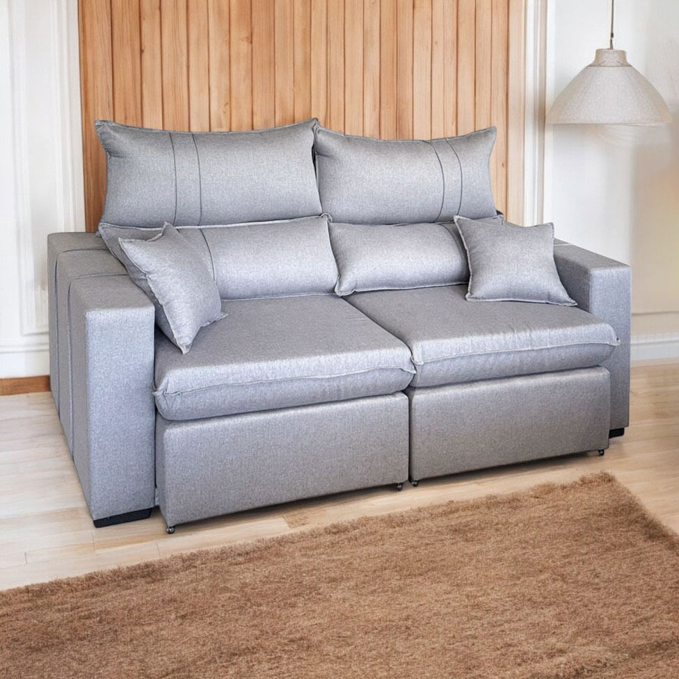 Sofá Havila em Linho Cinza 2,02m - Imagem 3