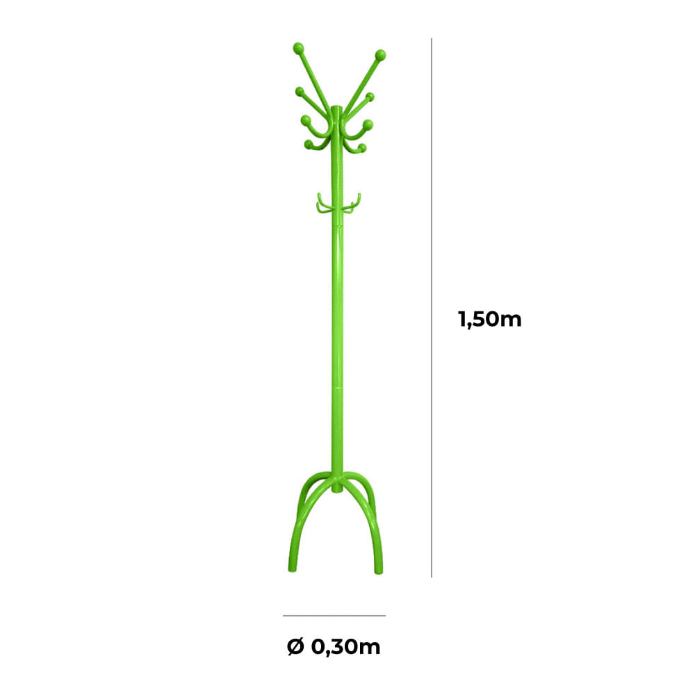Cabideiro Mancebo de Chão Yang Verde - Imagem 3