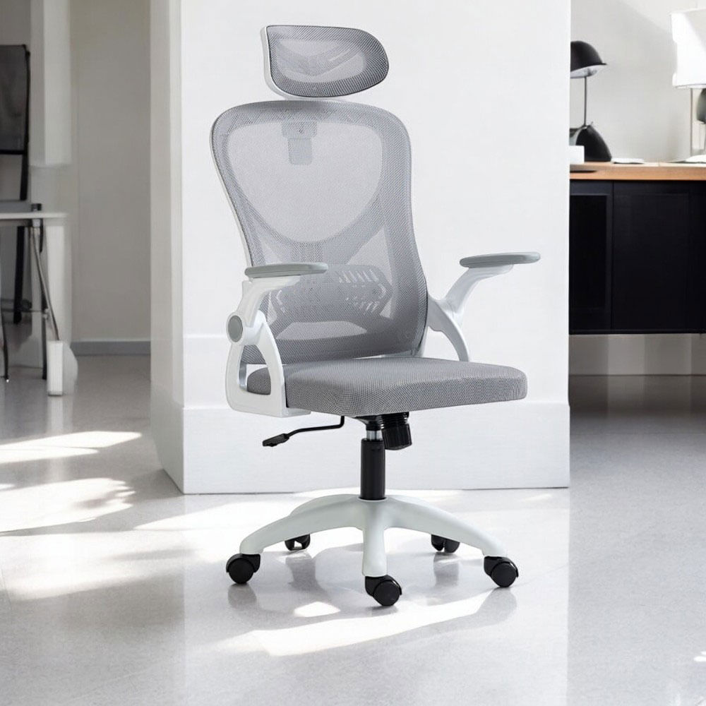 Cadeira Office Columbus com Tela Mesh Branca - Imagem 2