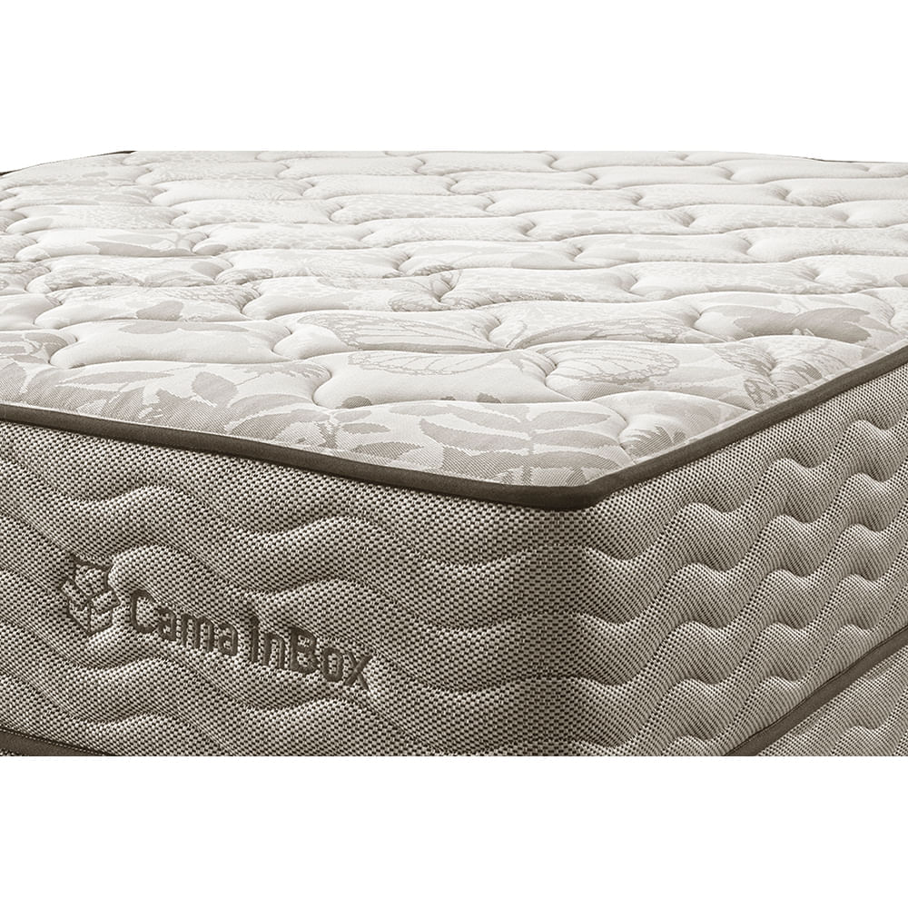 Cama Box Casal Colchão Euro + Box 138x188x71 Molas Ensacadas Cama inBox Ocean Bege - Imagem 5