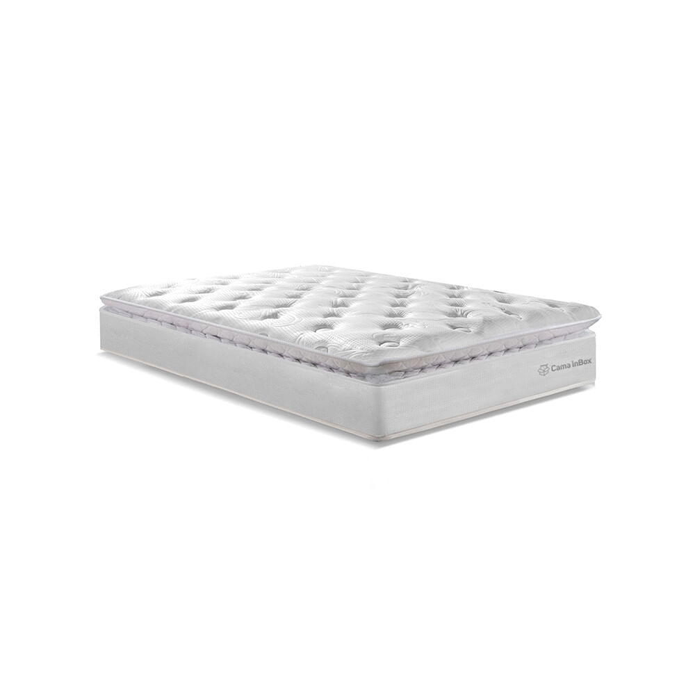 Cama Box Solteiro Colchão + Box 88x188 Molas Ensacadas Cama inBox Confort Snow - Imagem 4