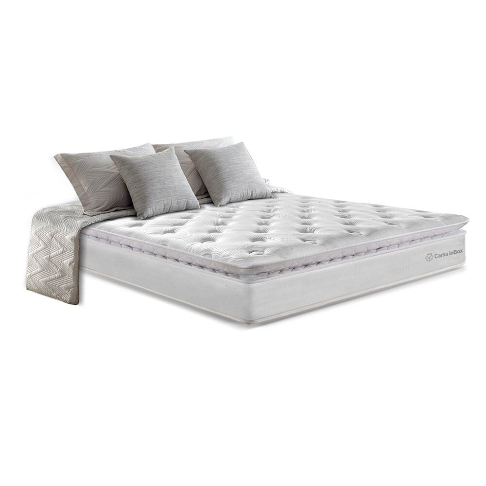 Colchão Queen Molas Ensacadas 158x198 Cama inBox Confort Snow