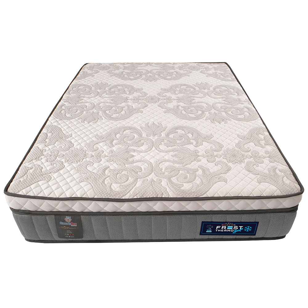 Cama Box Queen Colchão Euro Pillow + Box 158x198x70 Molas Ensacadas Cama inBox Frost ThermoGel - Imagem 5