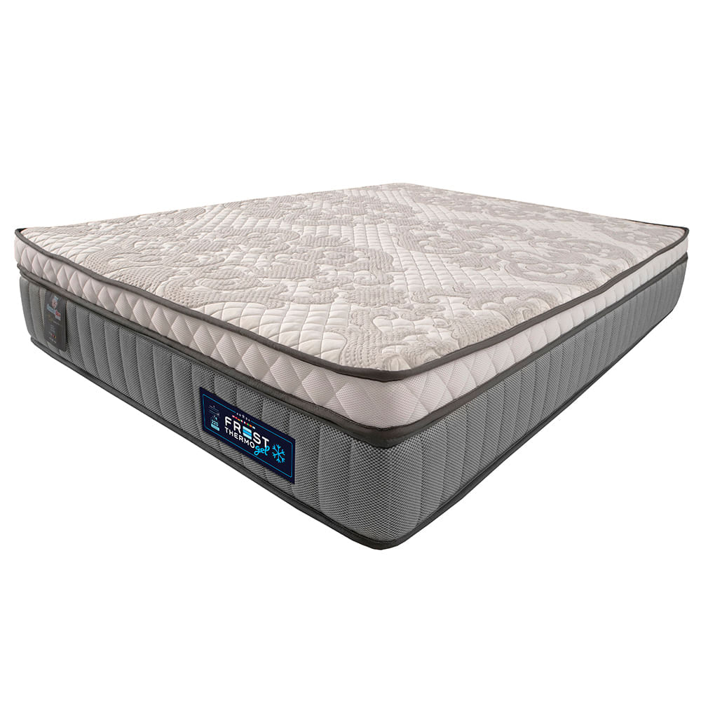 Cama Box King Colchão Euro Pillow + Box 193x203x60 Molas Ensacadas Cama inBox Frost ThermoGel Living - Imagem 6
